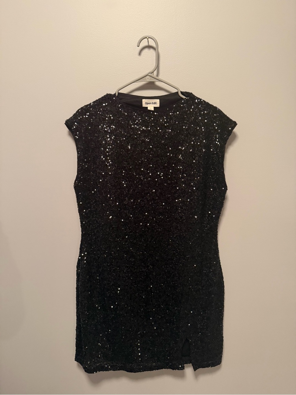 Sparkling Black Sequin Mini Dress by Open Edit